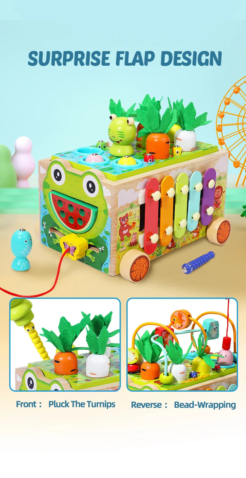 Wooden Educational Toys for Children Montessori Toys Carrot Shape Assortment Matching Games Intellectual Puzzles Baby Gifts