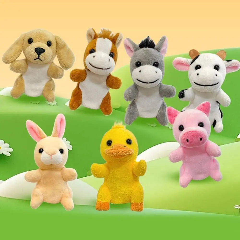 Plush Animals Finger Puppet Toys Role Play Educational Kids Animal Hand Puppet Soft Tell Story Interactive Toys Children Gift