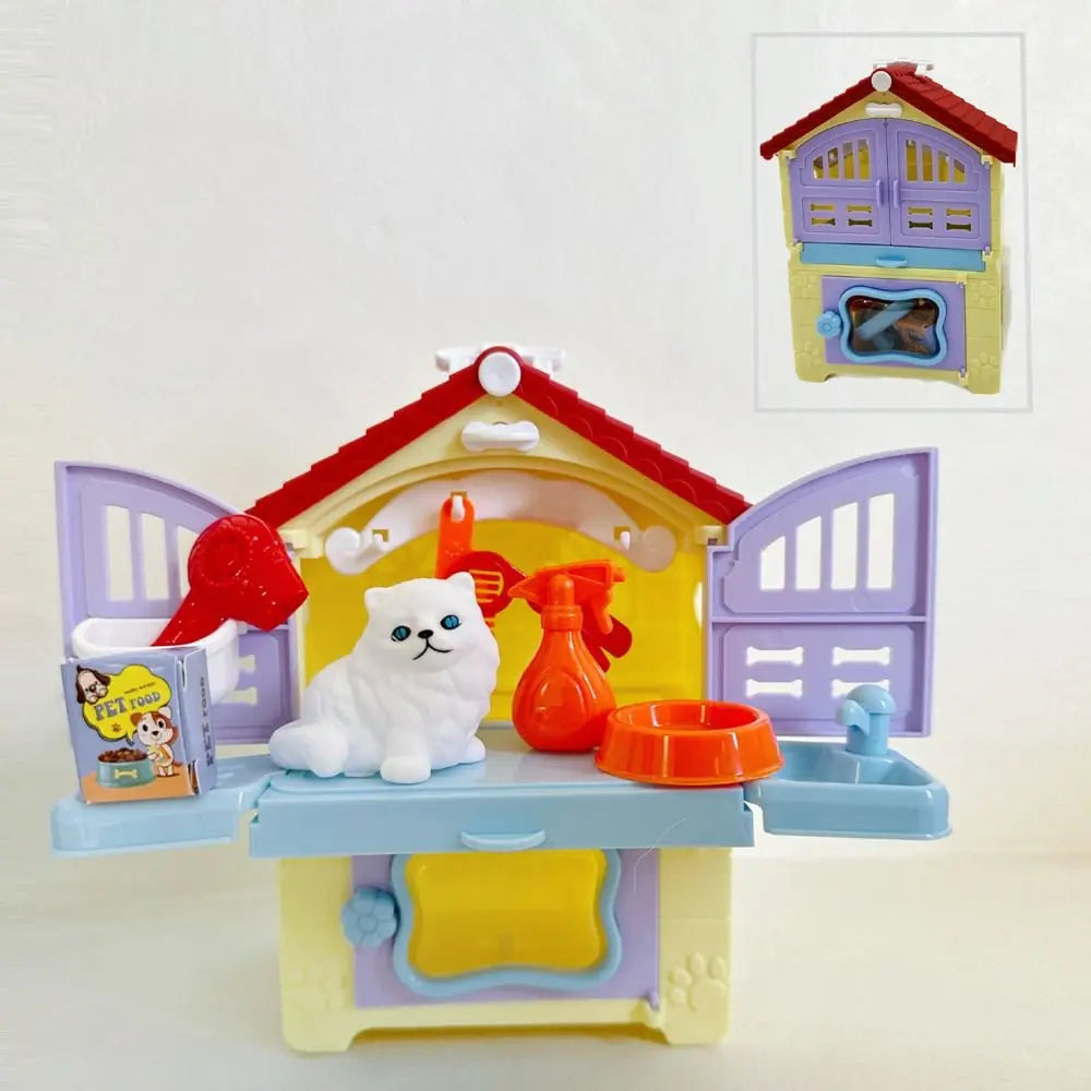 Children's Toys Puppy Cat Scene Playing Toys Merchant Interactive Play House Cute Supermarket Pretend Toys New Year's Day