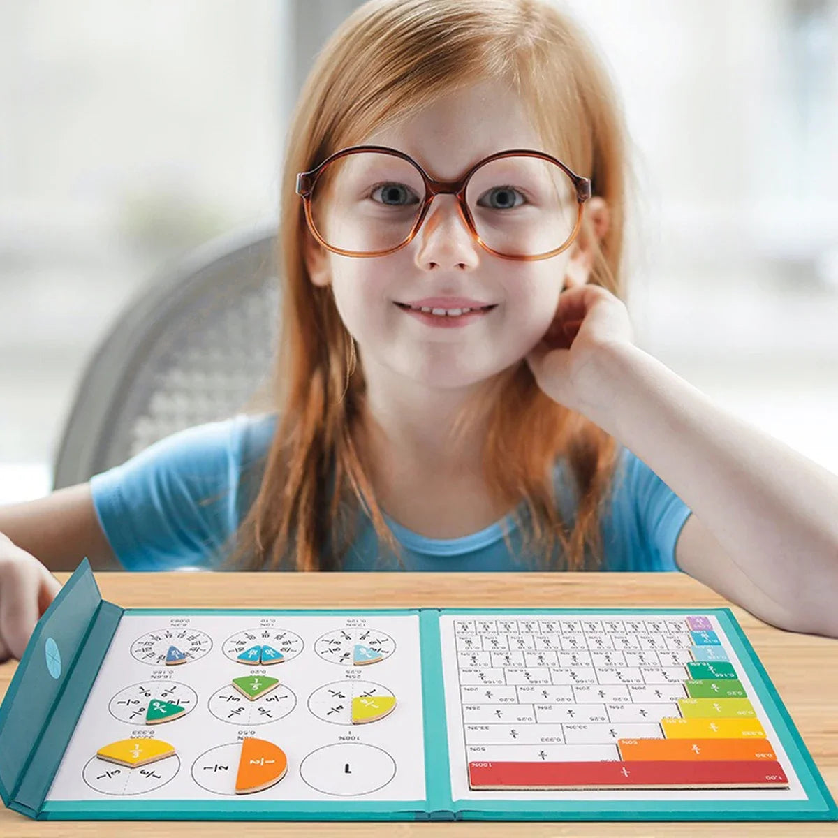 Children's Educational Early Education Toys Kawaii Magnetic Fraction Disk Assisted Cognitive Arithmetic Learning Education Toys