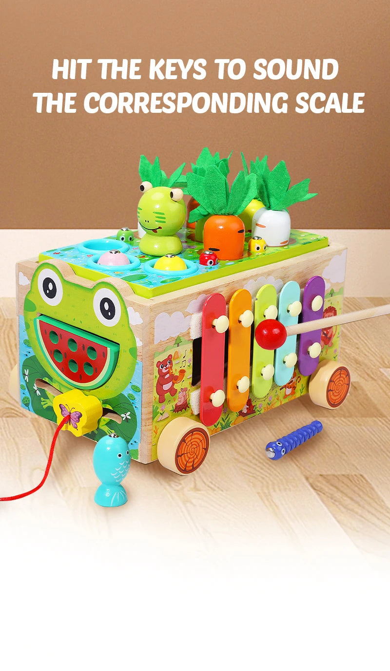 Wooden Educational Toys for Children Montessori Toys Carrot Shape Assortment Matching Games Intellectual Puzzles Baby Gifts
