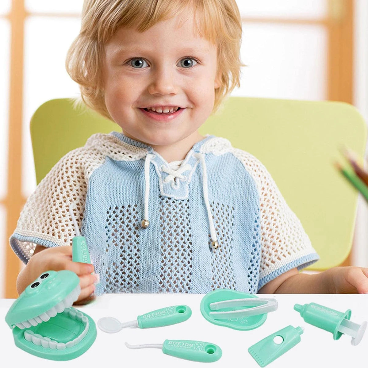Montessori Educational Toys Children Early Learning Doctors Dentist Role Play Kits Kid Intelligence Brushing Tooth Teaching Aids