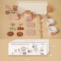Wooden Pretend Play Toys for Girls Tea Sets Play Food Toys Kitchen Role Play Imitation Game Early Educational Toys for Girls Boy