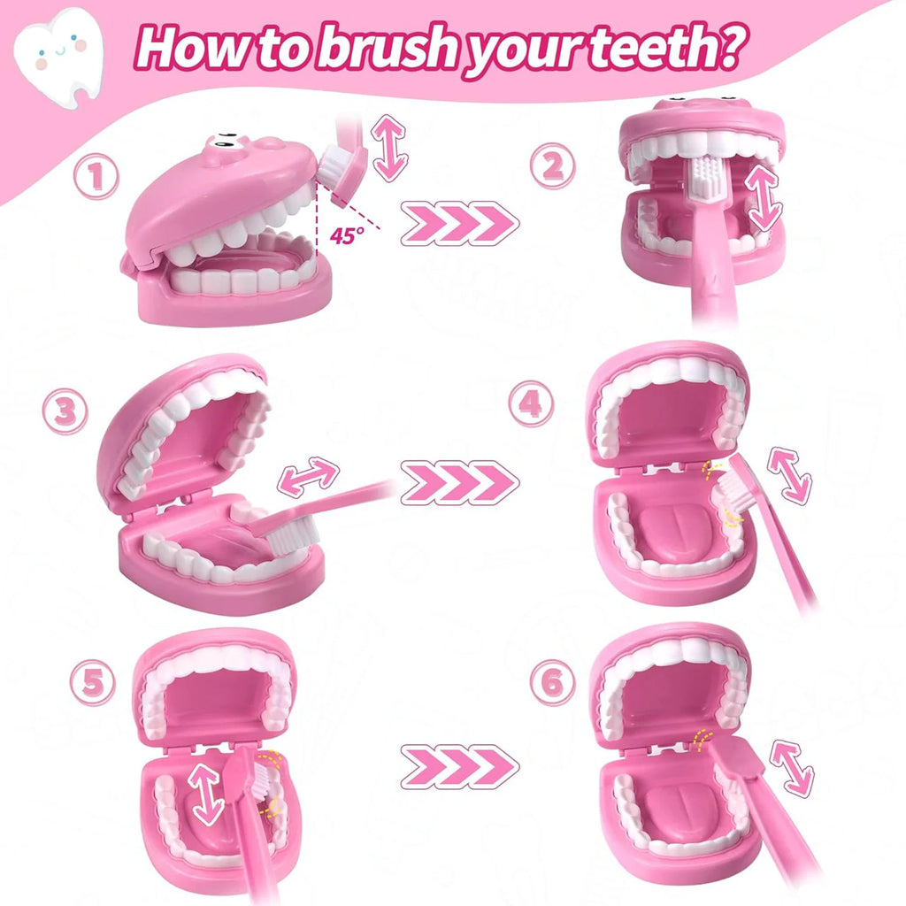 Montessori Educational Toys Children Early Learning Doctors Dentist Role Play Kits Kid Intelligence Brushing Tooth Teaching Aids