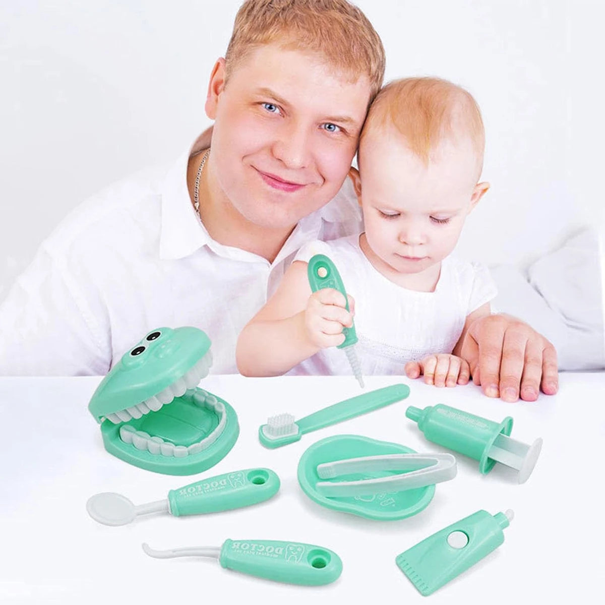 Montessori Educational Toys Children Early Learning Doctors Dentist Role Play Kits Kid Intelligence Brushing Tooth Teaching Aids